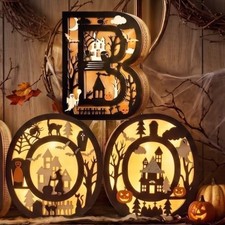 3 Pcs Halloween Light up Decor Boo Letters Sign Table Decorations picture