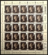 GB 2020~180th Penny Black Anniversary Stamp ~ Miniature Sheet~MS4355~MNH~ UK picture