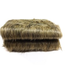 1 Yard Cut Luxury Faux Fur Wolf Long Pile Fabric, Brown, 58” Wide for Crafts & picture