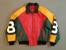 8 Ball Pool Seinfeld Michael Hoban MI Bomber Genuine Real Leather Jacket picture