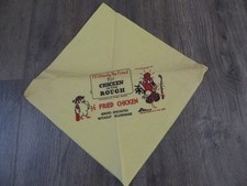 VINTAGE Beverly Osborne Chicken In The Rough Golf Club Restaurant Napkin OLD picture