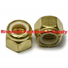 1/4 x 20 Brass Nylon Insert Lock Stop Nyloc Nuts 1/4-20 Nut 1/4