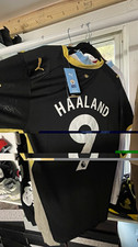 PUMA Manchester City Erling Haaland #9 Soccer Jersey Black/Gold picture
