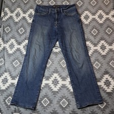 34 Heritage Charisma Blue Straight Leg Jeans Mens 35x30 Stretch Denim picture