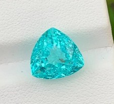 5.80 Ct Certified Natural Blue Paraiba Tourmaline Loose Trillion Cut Gemstone picture