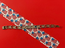 unidentified antique asian delicate floral silver bracelet picture