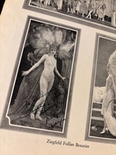 Extremely Rare 1926 Autographed Large Playbill Ziegfeld Follies Girls 16 Autos picture