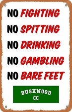 Vintage Caddyshack Rules Poster Movie Tin Metal Signs Home Décor 8x12  picture