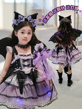 Cute Kuromi Girl Princess Dress Kawaii Kids Cosplay Costume Halloween Lace Dress picture