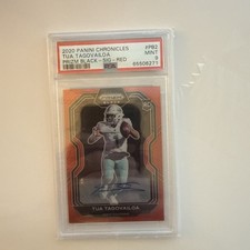2020 Panini Chronicles - Prizm Black Tua Tagovailoa #PB-2 Red Signatures /99 picture