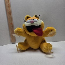 1978 Vintage stuck on you Garfield Plush suction cup tounge out picture