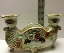 Antique Japanese candle holder,good condition,light patina,signed Japan,    T725 picture