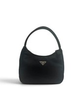 Prada Black Tessuto Nylon Shoulder Bag – Classic Hobo Style -Made in Italy picture