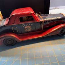 MARX WIND UP G-MAN PURSUIT CAR GANGSTER POLICE WYANDOTTE RARE VINTAGE 1930s picture