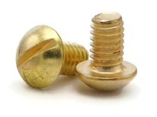 #10-32 | Brass Slotted Round Head Machine Screws - Select Length & Qty picture