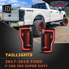 Sequential For 2017-2019 Ford F-250-F450 Super Duty LED Tail Lights Lamps PAIR picture