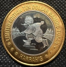 ⭐️HARRAH’S HOTEL & CASINO Limited Edition 999% .6 Oz Pure Silver Strke Center⭐️ picture