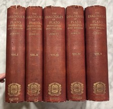 The Dialogues of Plato Translated into English 1892 Set 5 Third Edition Jowett picture