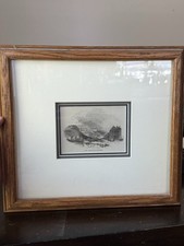 Original mid-1800s antique steel engraving titled 1601—Ancient View of Cambridge picture
