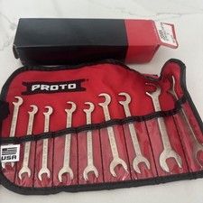 NEW - Proto 9pc. SAE Open Ended Short Wrench 7/32