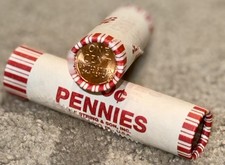 white wheat penny roll lincoln cent unsearched mixed dates mint marks bu picture