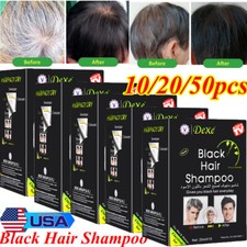 10-50PCS DEXE Black Hair Shampoo Natural Instant 5-Min Hair Color Dye for Unisex picture