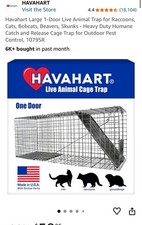 Havahart Large One Door Live Animal Cage Trap Humane Reusable Metal 1079SR picture