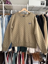 NWOT Patagonia Women's Organic Cotton Quilted Crew Sweatshirt Sage Khaki XL picture