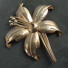 Vintage Maricela Tasco Sterling Silver Blooming Flower Brooch  -  USA picture
