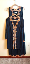 Vtg 1960s Emilio Pucci for Formfit Rogers Black Lace Peignoir Nightgown Set  L picture