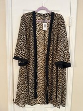 Torrid Women’s Size 2X Leopard Print With Black Trim Kimono NWT picture