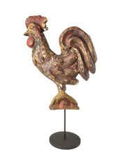 Antique 19thC Carved Wooden Rooster Schimmel-Style Folk Art Primitive picture