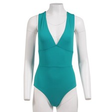 Hermes Women One Piece Swimsuit 38 Bleu Lagune Teal Mint Polymide Vamp Bikini picture