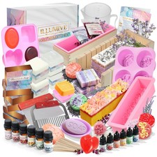 Deluxe DIY Soap Making Kit Adults Kids | Melt & Pour Shea Butter + Glycerin Base picture