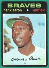 1971 Topps #400 Hank Aaron - Atlanta Braves - VG(ST) - CENTERED picture