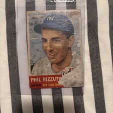 Phil Rizzuto Topps 1953 Baseball Card Hall of Famer Filler Low Grade picture