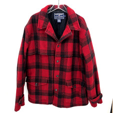 Vintage Polo Sport Ralph Lauren Mens XL Wool Buffalo Plaid Jacket Quilted Lined picture
