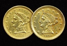 Rare 1852 P & 1840 C Charlotte $2.50 Gold Pin / Brooch 8.64g  picture