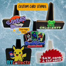 Custom Card Stands (add your logo), For Sports Cards, Pokemon, MTG, Breakers picture