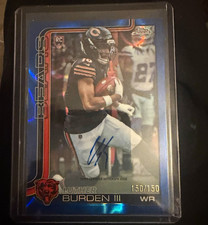 Topps 2025 Chrome Luther Burden III Rookie Autographs Blue Lava /150 Auto RA-LB picture