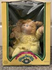 Original Box Vintage 1985 Cabbage Patch Kids. Blonde hair+Blue eyes Doll. picture