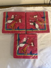 Vintage 1992 Opus N Bill Graduation Luncheon Napkins Carlton Cards Lot of 3 picture