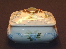 Gorgeous T&V Limoges Porcelain HPTD Hair Receiver #1 picture