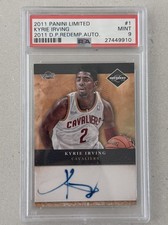 2011 Panini Limited Draft Picks Redemption Rookie Autograph Kyrie Irving PSA 9  picture