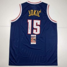 Autographed/Signed Nikola Jokic Denver Dark Blue Basketball Jersey JSA COA picture