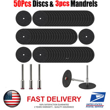 3x Mandrels w/ 50pcs Fiberglass Reinforced Dremel Cut Off Wheel Rotary Discs Saw picture