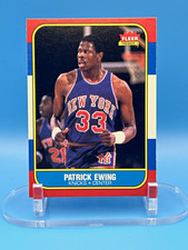 Fleer 1986-87 Patrick Ewing New York Knicks #32 Rookie Base Basketball Card picture