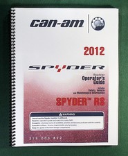 2012 Can-Am Spyder RS Operator's Manual With Protective Covers picture