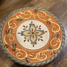 Artimino Dinner Plate Tuscan Countryside Sienna Sage Stoneware 11 1/8” picture