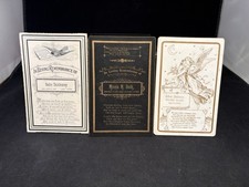 3 Antique Infant Memorial Cabinet Card In Loving Remembrance 1891, 1900 Funeral picture